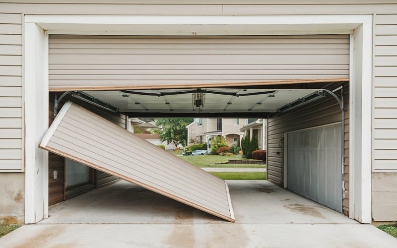 garage door hardware failure
